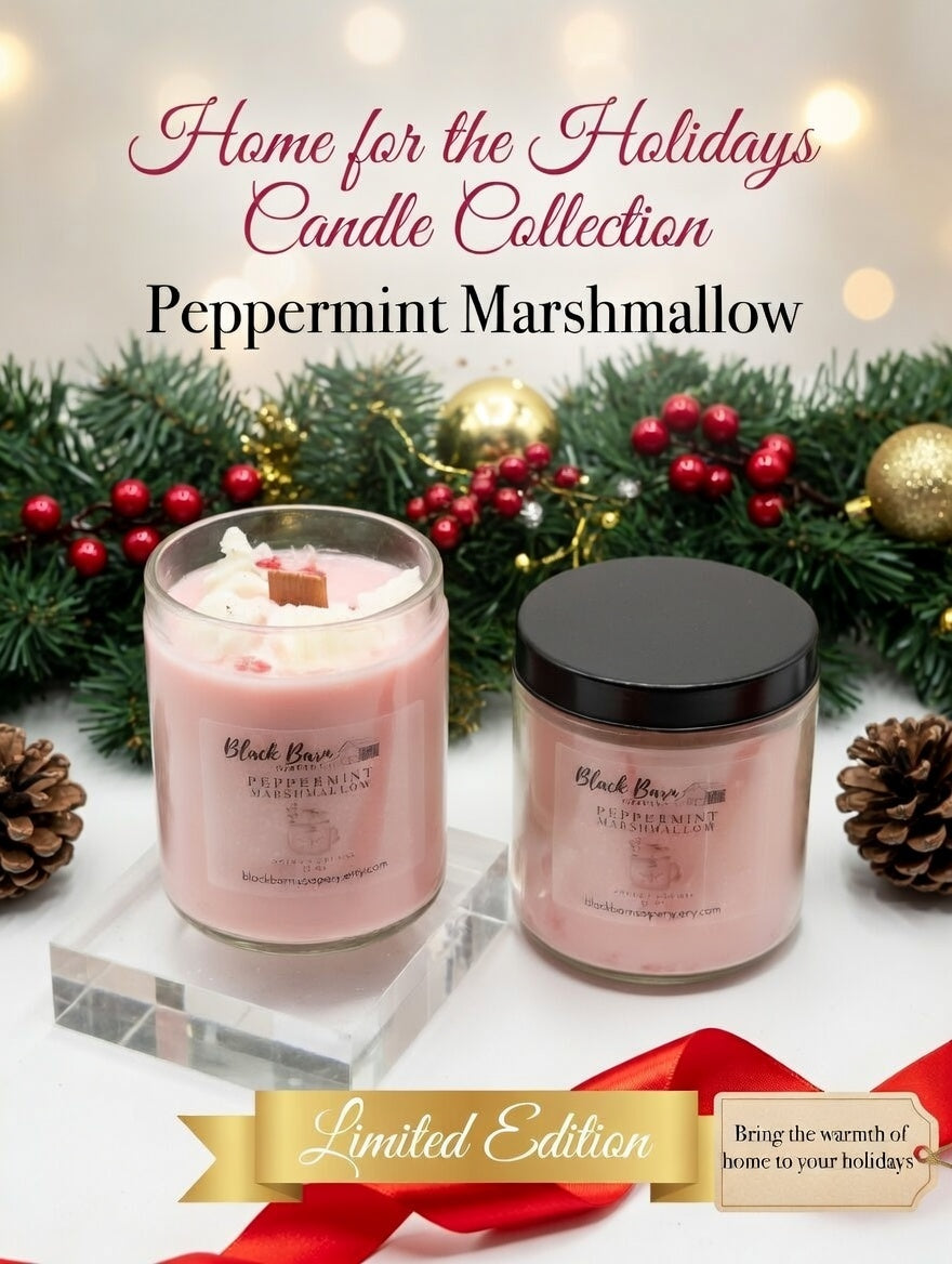 Peppermint Marshmallow  (10oz) Candle Jar