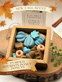 Pumpkin Bourbon Donuts -  Confetti Wax Melt - Gift Box