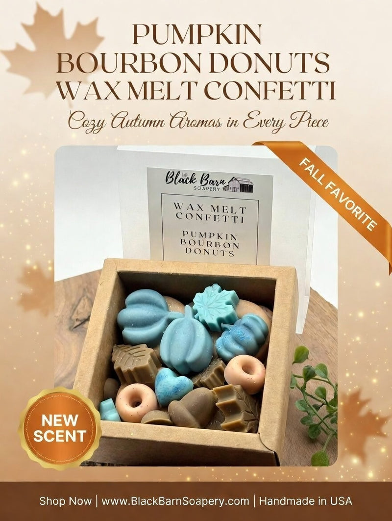 Pumpkin Bourbon Donuts -  Confetti Wax Melt - Gift Box