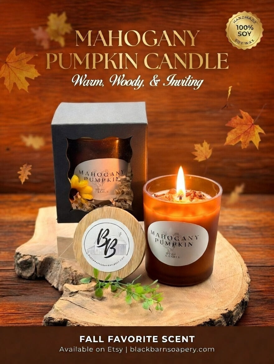 Mahogany Pumpkin -  7oz Candle