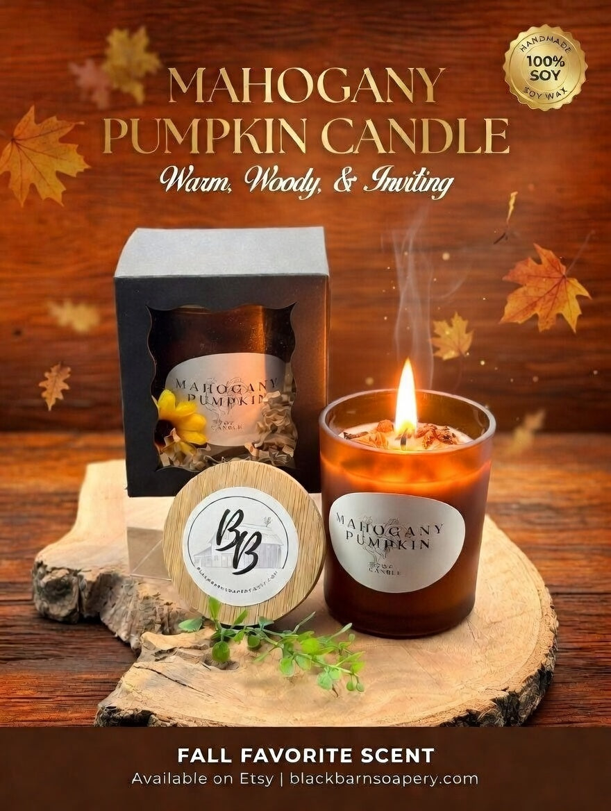 Mahogany Pumpkin -  7oz Candle