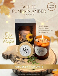 White Pumpkin Amber -  7oz Candle