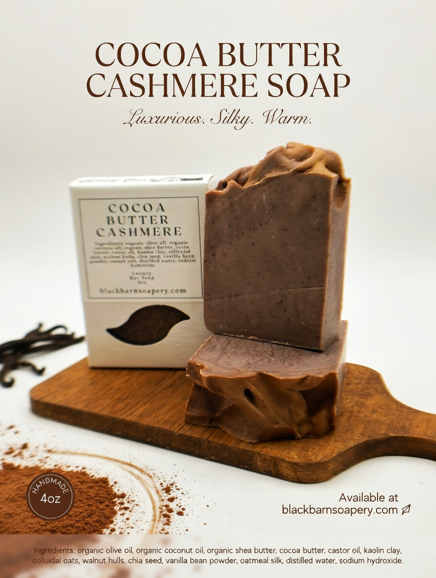 Cocoa Butter Cashmere - Exfoliation Bar  Handmade Artisan Soap