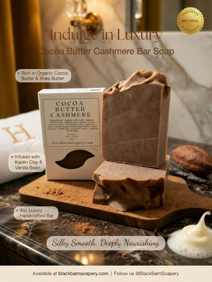 Cocoa Butter Cashmere - Exfoliation Bar  Handmade Artisan Soap