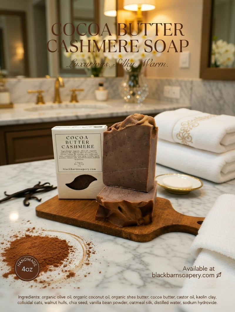 Cocoa Butter Cashmere - Exfoliation Bar  Handmade Artisan Soap