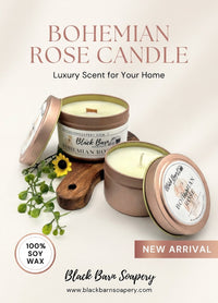 Bohemian Rose - 4oz / 8oz Candle Tin (Bohemian Fall)