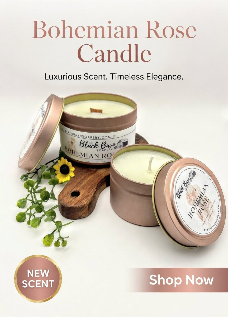 Bohemian Rose - 4oz / 8oz Candle Tin (Bohemian Fall)