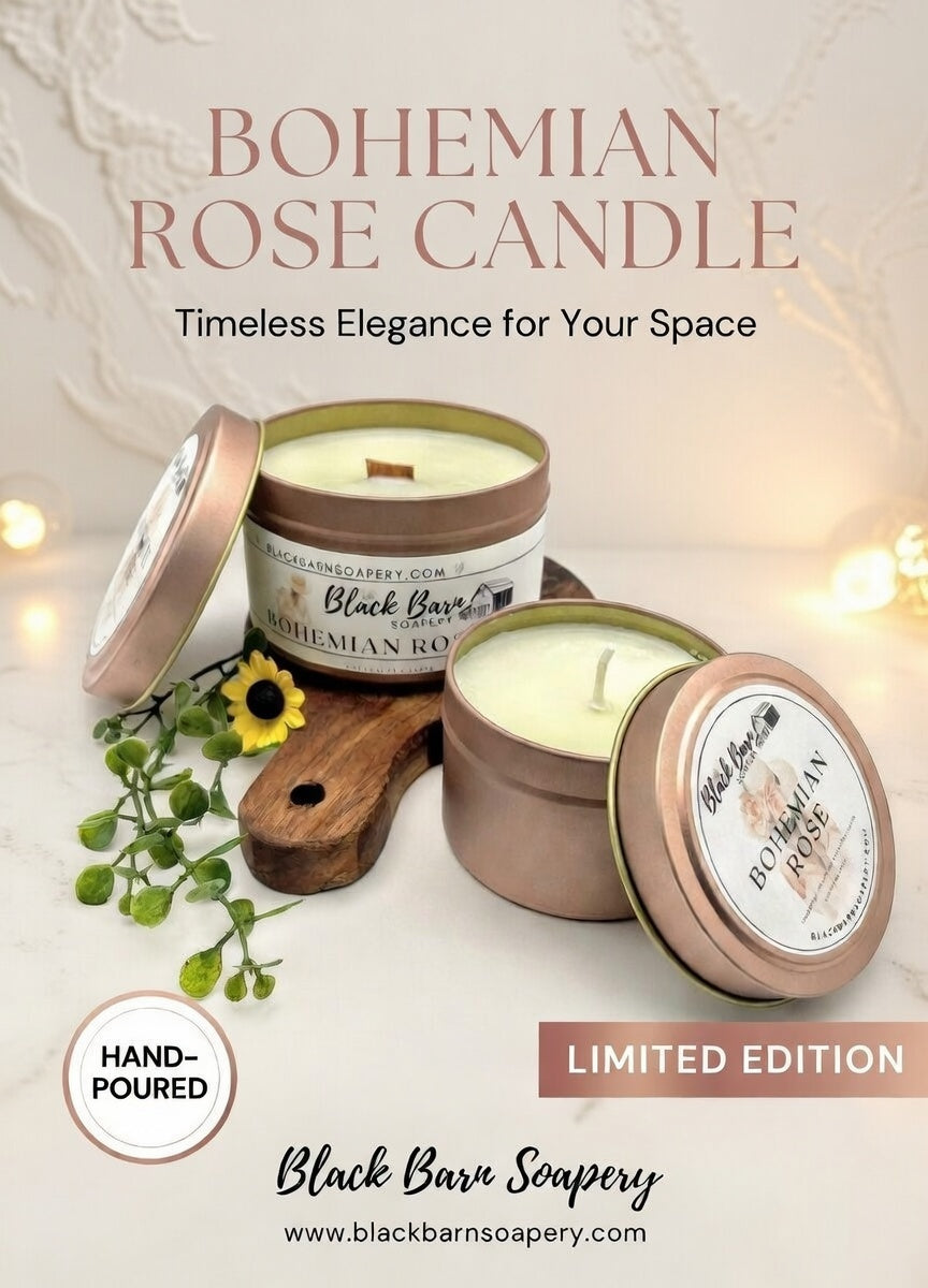 Bohemian Rose - 4oz / 8oz Candle Tin (Bohemian Fall)