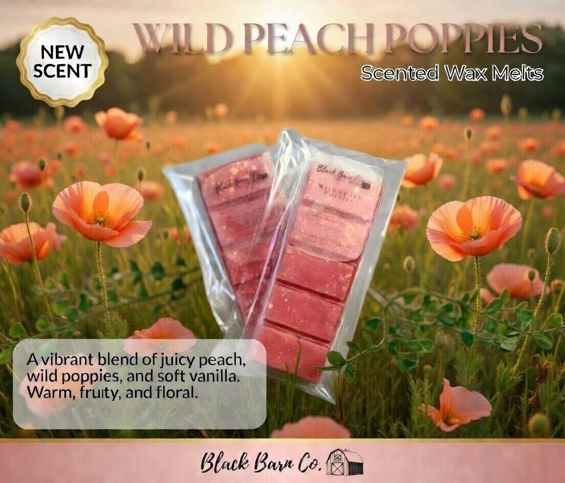 Wild Peach Poppies -  Snap Bar Wax Melts