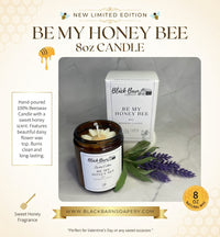 Be My Honey Bee -  8oz Beeswax Candle