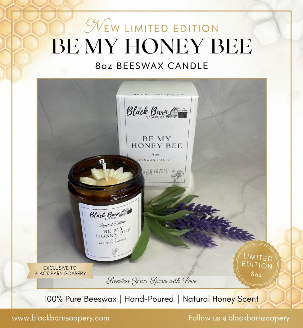 Be My Honey Bee -  8oz Beeswax Candle