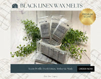 Black Linen -  Snap Bar Wax Melts