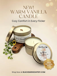 Warm Vanilla - 4oz / 8oz Candle Tin (Bohemian Fall)