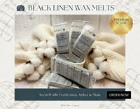 Black Linen -  Snap Bar Wax Melts