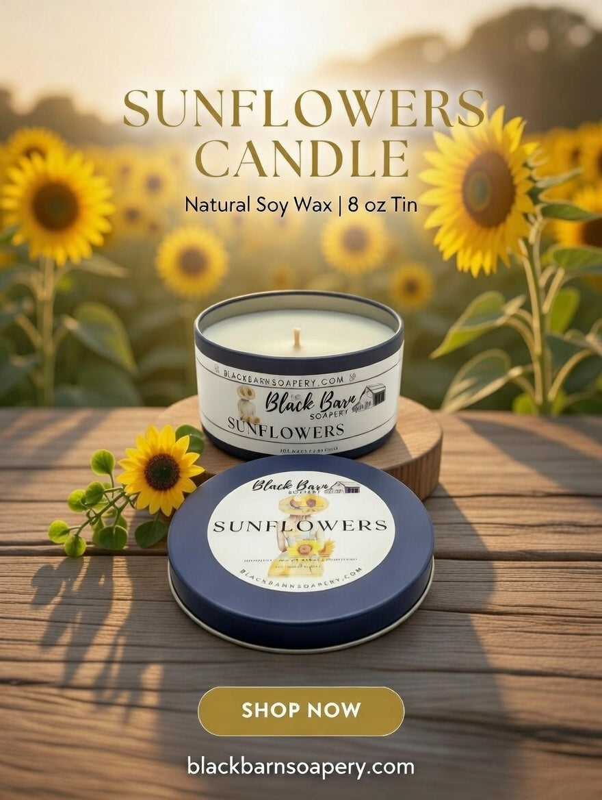 Sunflowers - 4oz / 8oz Candle Tin (Bohemian Fall)