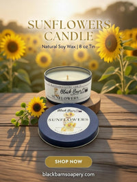Sunflowers - 4oz / 8oz Candle Tin (Bohemian Fall)