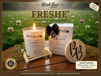 Freshe' - Subtly Scented 7oz Jar Candle w/ Bamboo lid