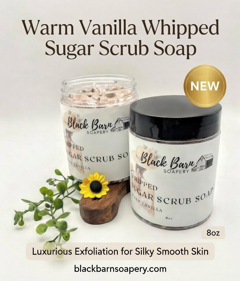 Warm Vanilla Whipped Sugar Scrub Soap (Bohemian Fall)