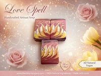 Love Spell Artisan Soap: Limited Edition Fruity Scent, Poppy Seed Exfoliation