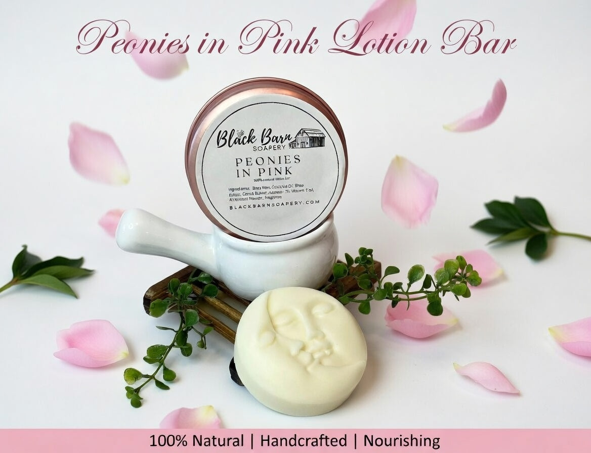 Peonies in Pink - Limited Edition All Natural - 3oz Lotion Bar