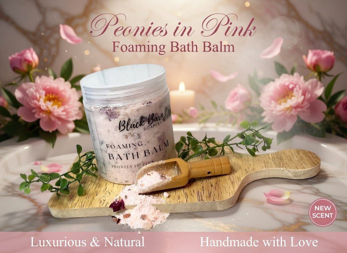 Peonies Foaming Bath Salts: Suede & Peony Scent