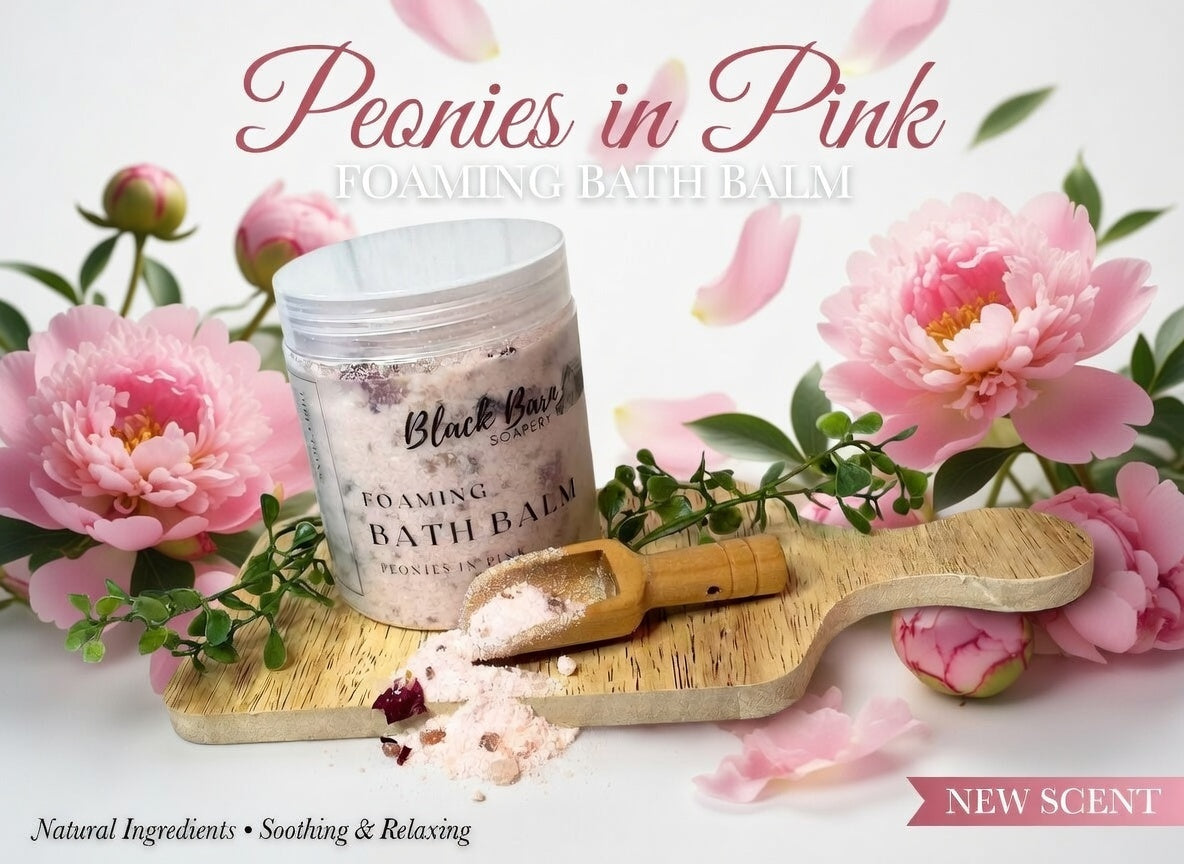 Peonies Foaming Bath Salts: Suede & Peony Scent
