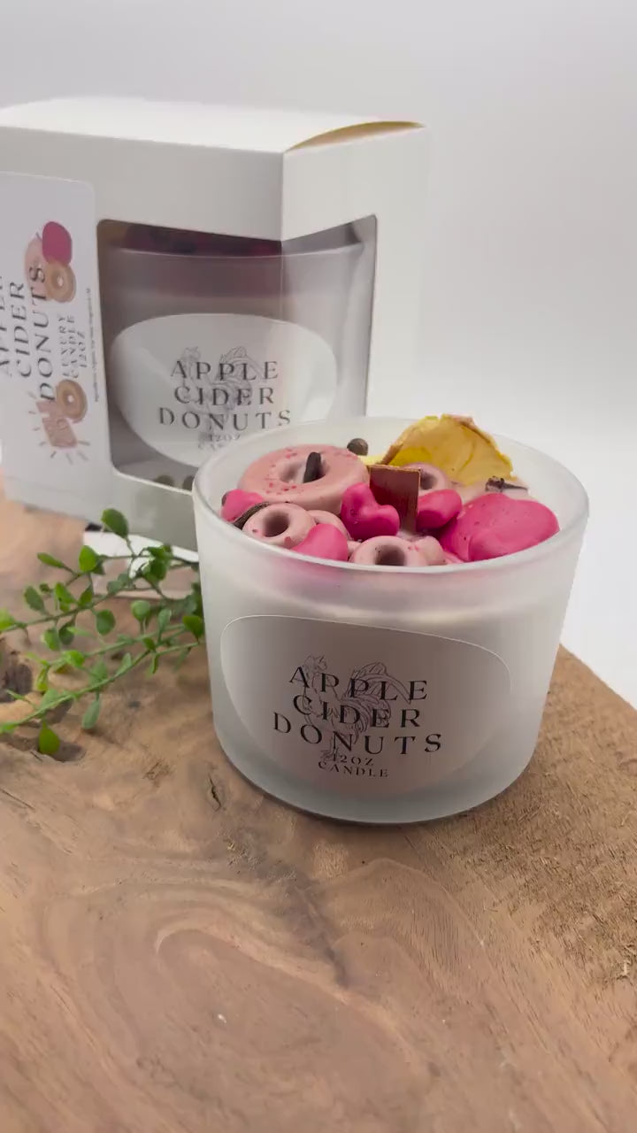 Apple Cider Donuts -  12 oz Wood wick Candle