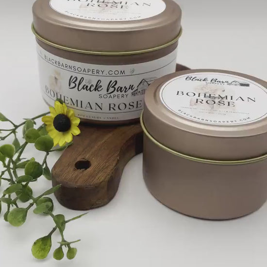 Bohemian Rose - 4oz / 8oz Candle Tin (Bohemian Fall)