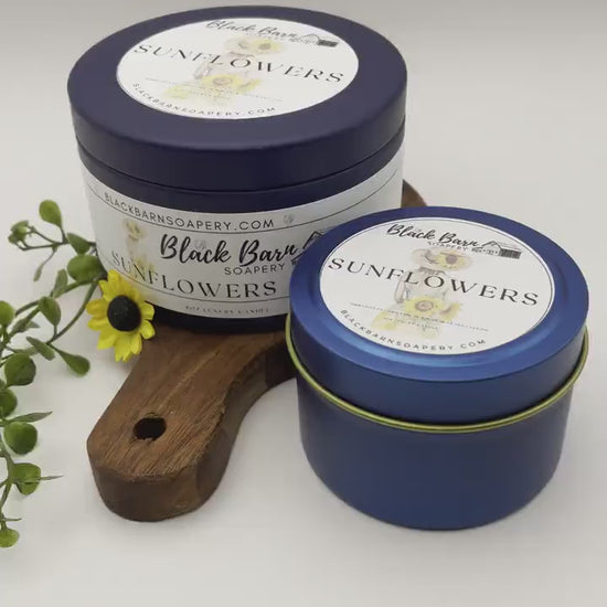 Sunflowers - 4oz / 8oz Candle Tin (Bohemian Fall)