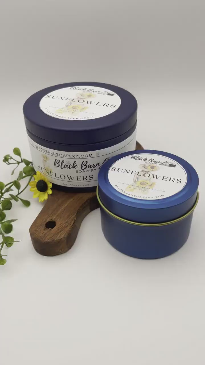 Sunflowers - 4oz / 8oz Candle Tin (Bohemian Fall)