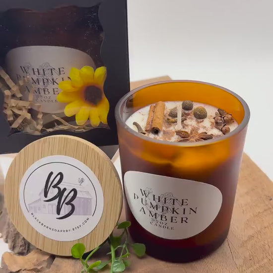 White Pumpkin Amber -  7oz Candle