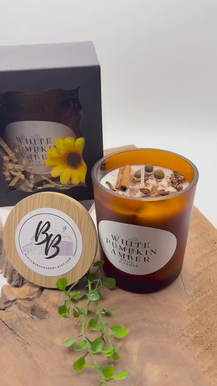 White Pumpkin Amber -  7oz Candle