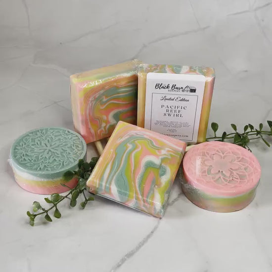 Pacific Reef Swirl Soap: Handmade Artisan Soap