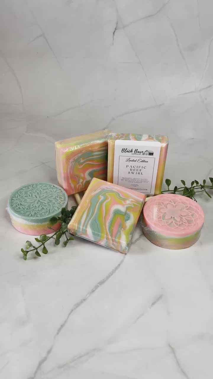 Pacific Reef Swirl Soap: Handmade Artisan Soap