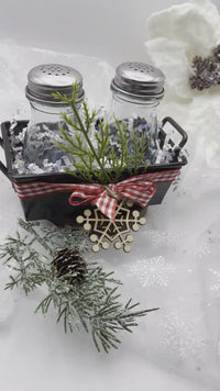 Hand Blown & Pressed Holiday Bundle -  4 Oz. Salt / Pepper Shaker Set