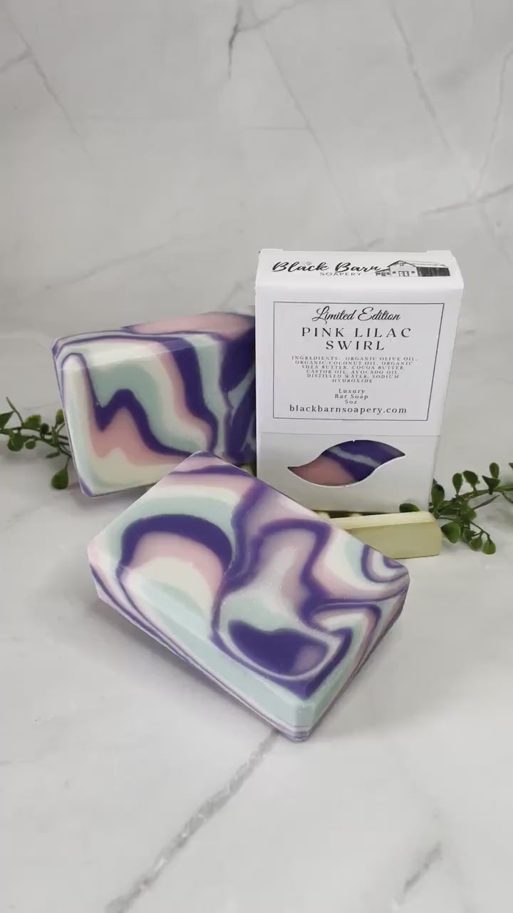 Pink Lilac Swirl - Handmade Artisan Soap