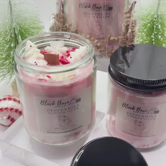 Peppermint Marshmallow  (10oz) Candle Jar