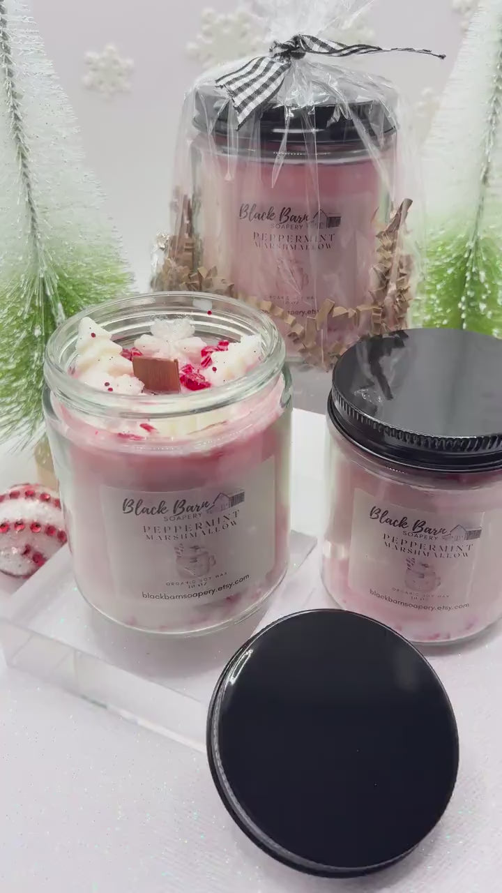 Peppermint Marshmallow  (10oz) Candle Jar