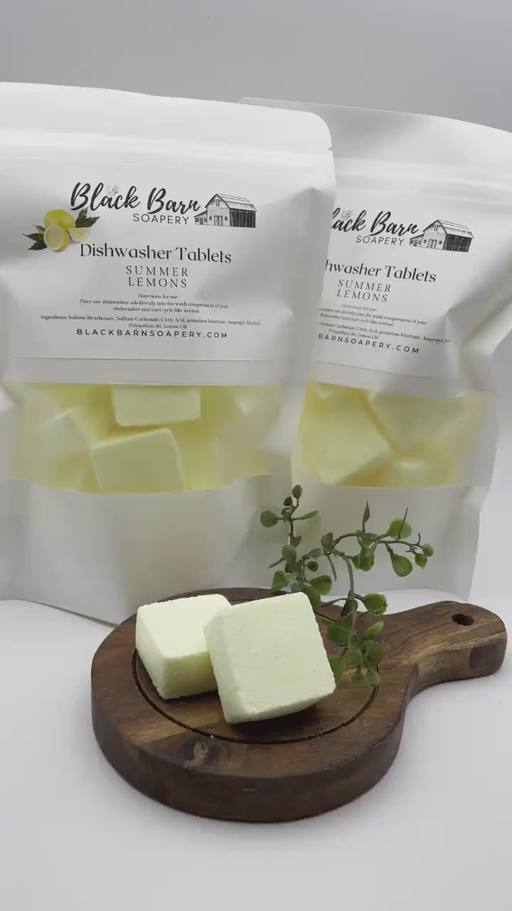 Dishwasher Tablets - Summer Lemon - All Natural, Non-Toxic, Safe