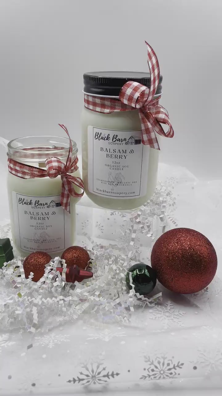 Balsam & Berry    (12oz) Mason Jar Candle