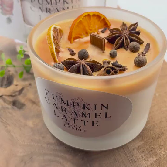 Pumpkin Caramel Latte -  BBW Type 12 oz Wood wick Candle