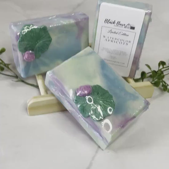 Handmade Lavender Apricot Artisan Soap - 4oz Bar