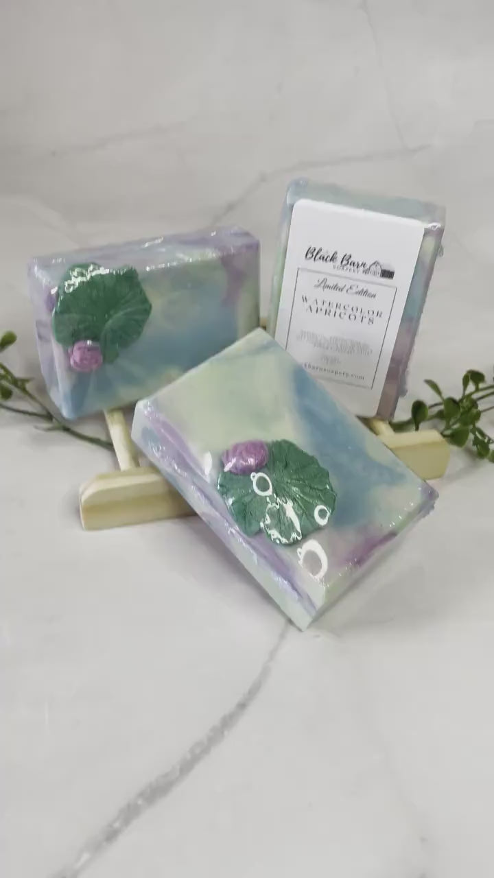 Handmade Lavender Apricot Artisan Soap - 4oz Bar