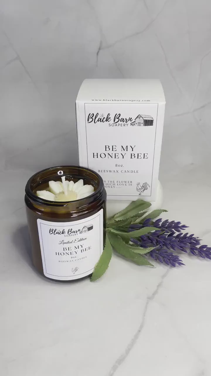 Be My Honey Bee -  8oz Beeswax Candle